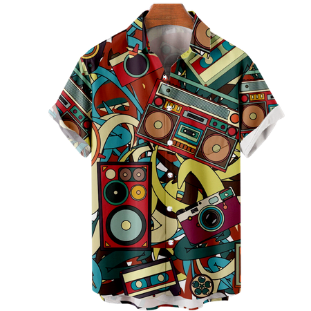 

MLFU Big Men s Musical Crewneck Button Down Tee Shirts Regular Cheap Clothes for Boys 5-14 Years