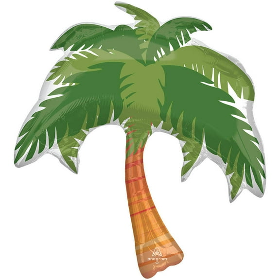 33 inch Beach Life Palm Tree Anagram Foil Mylar Balloon - Party Supplies Decorations