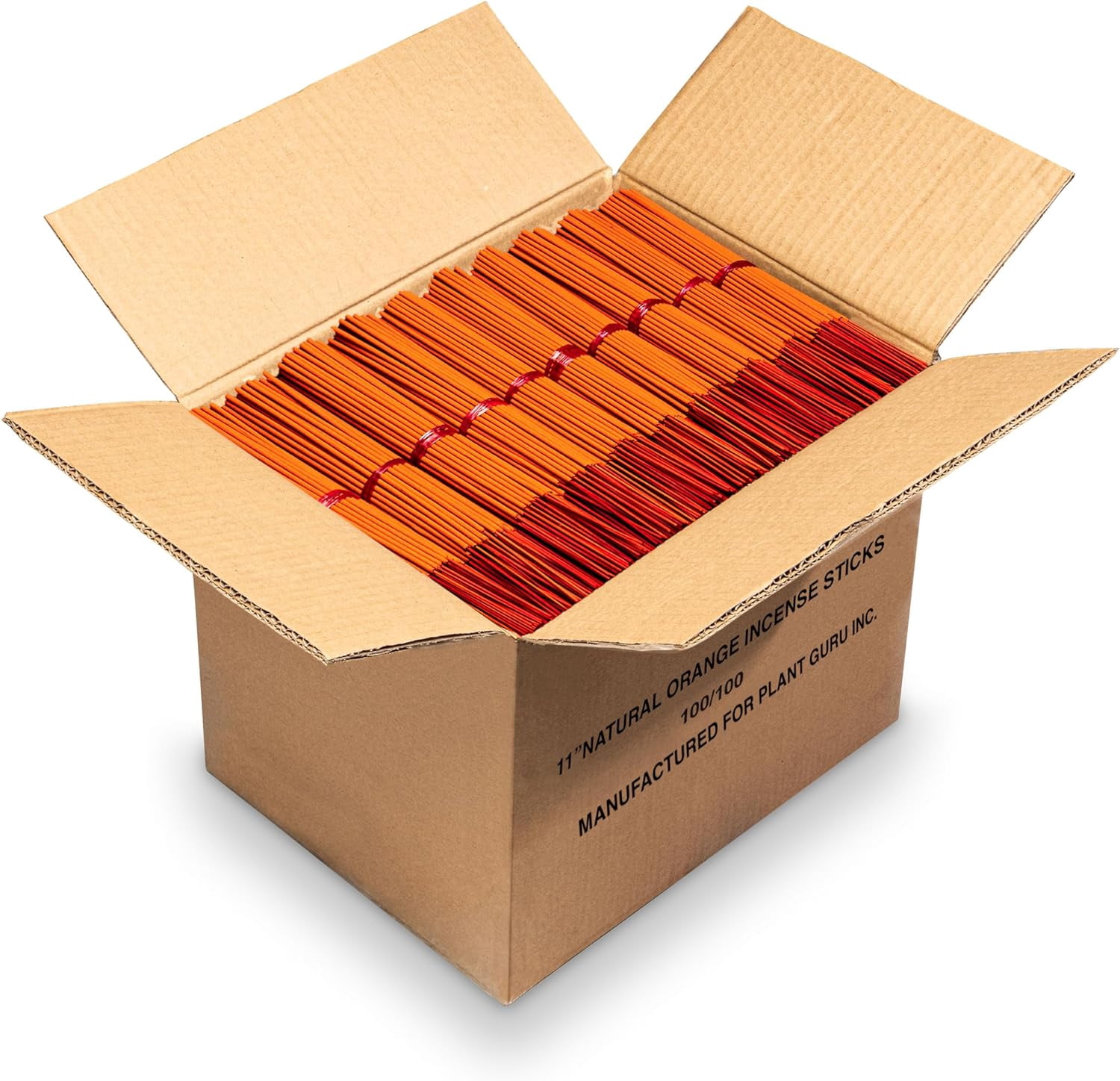 10000 Unscented (Orange) Incense Sticks 11" Bulk Wholesale - 100% Natural Joss and Bamboo Punk Blanks - Great for DIY Aromatherapy Incense Making.