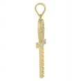 thumbnail image 3 of Auriga 10k Yellow Gold Cubic Zirconia Ankh Cross Religious Charm Pendant for Women, 3 of 5