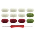 thumbnail image 3 of Kit de ganchillo para manta de flores, regalo hecho a mano, accesorios elegantes, inicio de ganchillo Rosa blanca y roja, 3 of 9