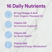 SmartyPants Organic Toddler Multi & Vegetarian Omega 3 Gummy Vitamins with D3, C & B12 - 45ct