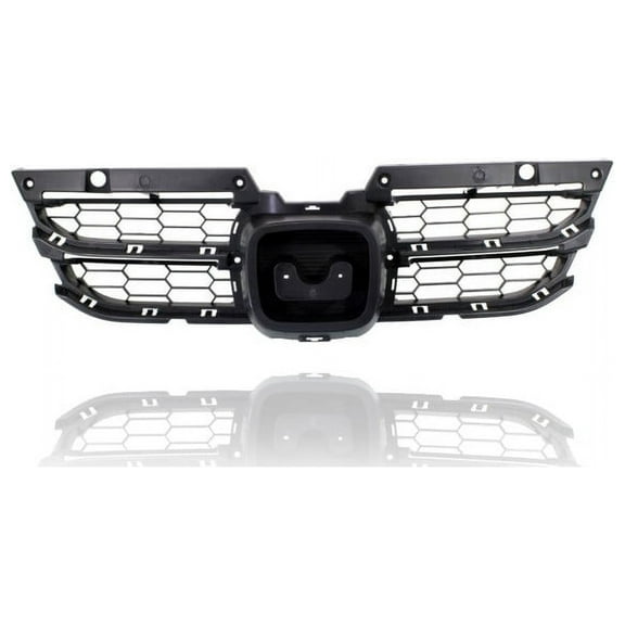 Grille - Compatible/Replacement for '11-12 Honda Accord Coupe - Inner Insert Mesh, Emblem Dark Gray, With Emblem Provision - 71124TE0A11