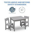 thumbnail image 3 of Delta Children MySize Wood Play Table and Chair Set (2 Chairs Included) - Greenguard Gold Certified, Grey, 3 of 10
