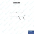 thumbnail image 6 of 6 in. x 28 in. Stainless Steel Door Kick Plate – 22 Gauge 430 #3 Finish with Mounting Screws, 6 of 6