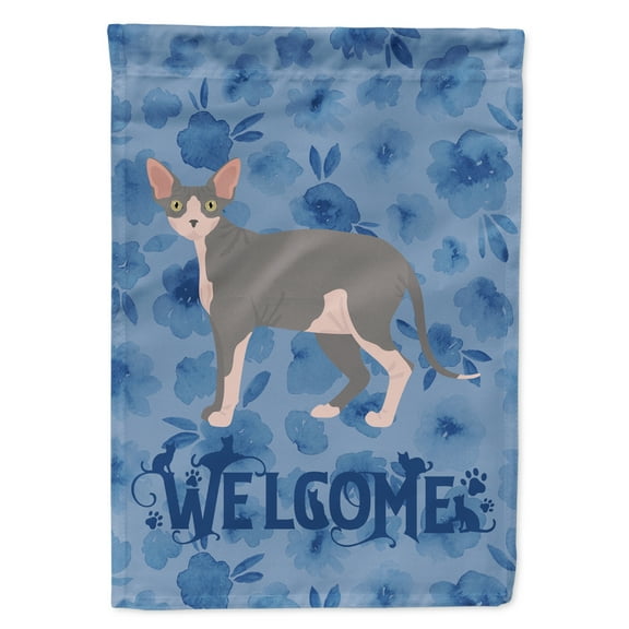 Carolines Treasures CK4991CHF Sphynx 2 Cat Welcome Flag Canvas House Size Large multicolor