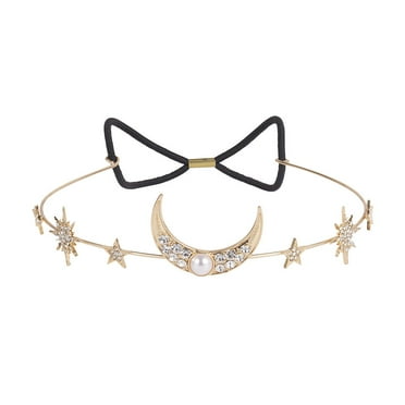 FRCOLOR Moon Head Chain Wedding Headdress Bridesmaid 15*12.6CM