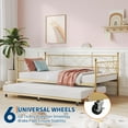 thumbnail image 2 of AKDSteel Metal Twin Daybed, Sofa Bed Frame with Steel Slat Support, Multifunctional Day Bed for Living Room, 2 of 8