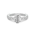 thumbnail image 4 of IGI Certified 2 Carat Oval Shape Lab Grown Diamond Engagement Ring | 14K White Gold | Genelia Side Stone Diamond Ring | FG-VS1-VS2 Quality Friendly Diamonds, 4 of 6