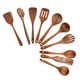 thumbnail image 1 of Natural Teak Kitchen Utensil Set - Comfort Grip Cooking Spoon, Wooden Spoon For Cooking - Wooden Utensil Set For Cooking, Teak Non-Stick Kitchen Cookware, 1 of 3