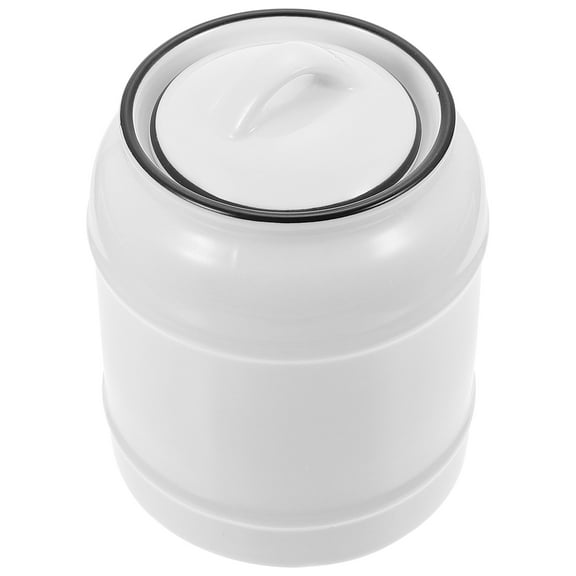 1Pc White Ceramic Jar Kitchen Storage Canister for Food Preservation