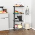 thumbnail image 2 of BestOffice 4 Tier Layer Storage Shelves Wire Metal Shelf for Laundry Bathroom Kitchen Garage(18L x 12W x 44H),Black, 2 of 7