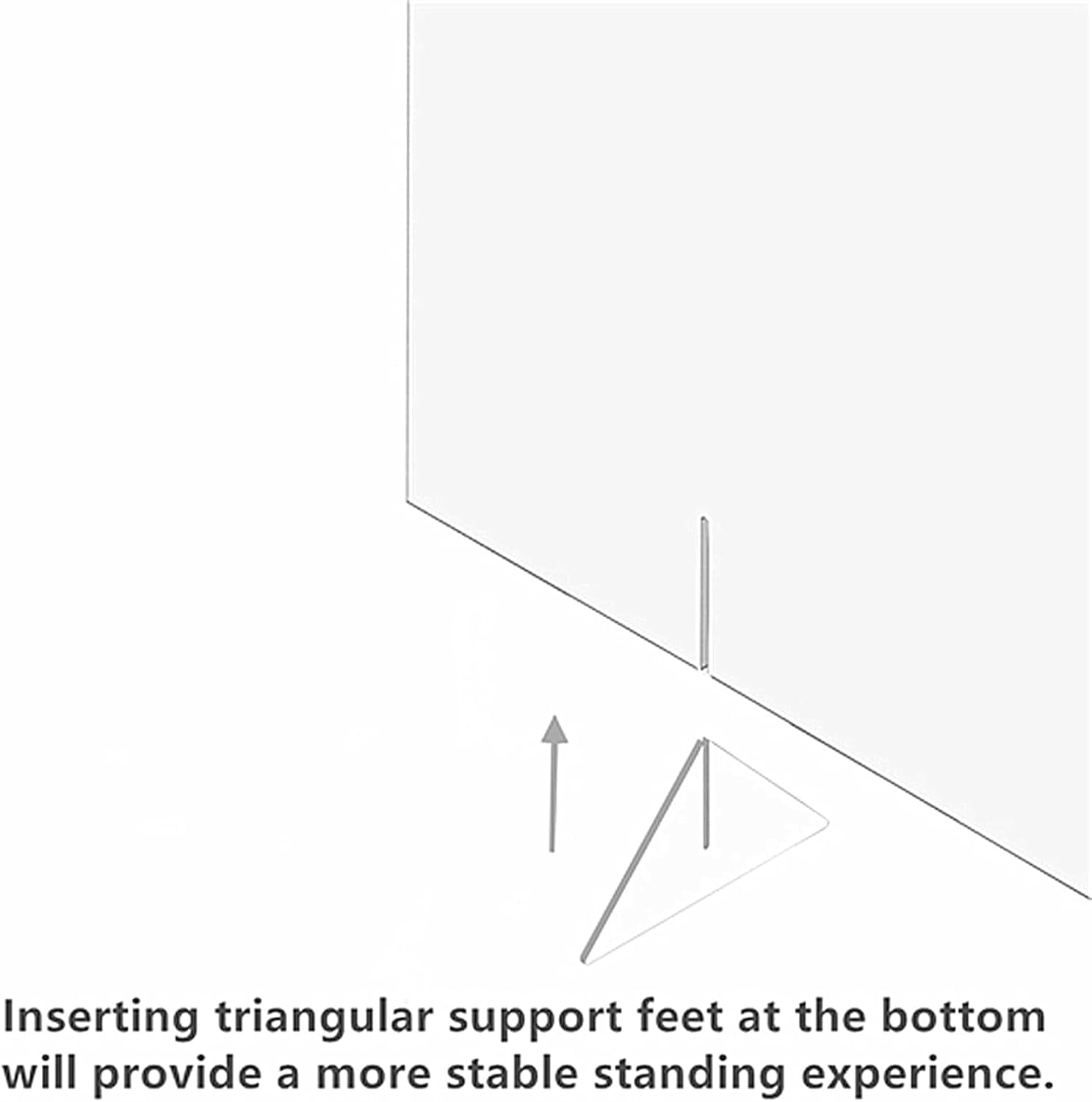 Clear freestanding Dog gate for Indoor use,Pet Gates for doorways no Drilling,Acrylic Foldable Dog gate for Stairs with Support feet (3Panel - 60''W x 23''H)