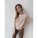 thumbnail image 4 of Camiseta de manga larga a rayas para mujer, blusa básica a la moda informal con cuello redondo, Jersey de algodón versátil 2024, 4 of 5