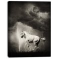thumbnail image 2 of Cheval Blanc sous le Ciel Tonnerre - Impression sur Toile Animal, 2 of 3