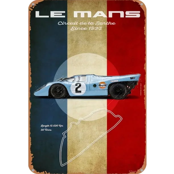Placa de Metal Vintage de hierro para coche, pintura Rectangular, arte de pared, decoración de Bar para el hogar, 30x40cm