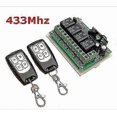 thumbnail image 1 of 433mhz Wireless Dc 12v 4ch Channel Remote Control Long Distance Rf Relay Switch 2 Transmitter +1 Receiver For Garage Door, 1 of 5