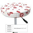 thumbnail image 3 of Salouo Lips Kiss Pattern Bar Stool Cushion Cover, Round Crease-Resistant Stretchy Dustproof Stool Seat Slipcover for Bar Round Chair-12 inch, 3 of 6