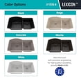 thumbnail image 5 of 32" x 20" Quartz Kitchen Sink, Double Bowl Sink, Drop-in Sink, Undermount Sink, Granite Kitchen Sink, Galaxy Beige Kitchen Sink, with Grids, Basket Strainer and Flange Lexicon Platinum LP-7030-B, 5 of 7