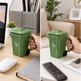thumbnail image 5 of Creative Trash Bin Ceramic Mug with Lid and Spoon, Funny Recycling Bin Coffee Mug, Novelty Trash Can Shaped MugDrinking Tea Cup, Unique Gift for for Office, Coworkers, Home Desk, Daily Use, 5 of 7