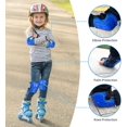 thumbnail image 3 of JEEXI Blue Knee & Elbow Pads for Kids 7 Pack - Youth Children Guards Protective Gear Pad Set for Roller Skates Cycling BMX Bike Skateboard Inline Skating's Scooter Riding Sports (Blue), 3 of 11