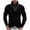 Black, variant on Herrnalise Mens Faux Fur Coat Fashion Casual Button Long Sleeve Casual Solid Turtleneck Sweater Blouse Long Trench Coat Motorcycle Jakcet