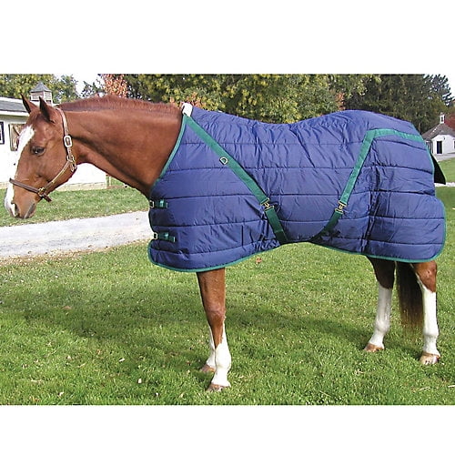Snuggie Quilted Stable Blanket 78In Navy/Hunter