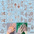 thumbnail image 1 of Calcomanías de Tatuajes de Henna XMASIR 12 Hojas Impermeables Bicolor, 1 of 8