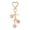 Pink, variant on Keychain Pendant Rhinestones Inlaid Flower Imitation Pearls Charm Key Chain Zinc Alloy Key Ring Backpack Accessory
