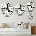 thumbnail image 4 of Designart "Neutral Abstract Expression IV" Abstract Shapes Oversized Wall Clock, 4 of 5