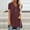 maroon, variant on ZKCCNUK Women Fashion Plus Size Print V Neck Short Sleeved Long T-shirt Blouse Summer Plus Size Tops 2025