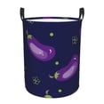 thumbnail image 2 of Goofa Eggplant Printed Circular Hamper,Laundry Basket with Handles,Storage Baskets Foldable,Large Capacity Laundry Hamper-, 2 of 8