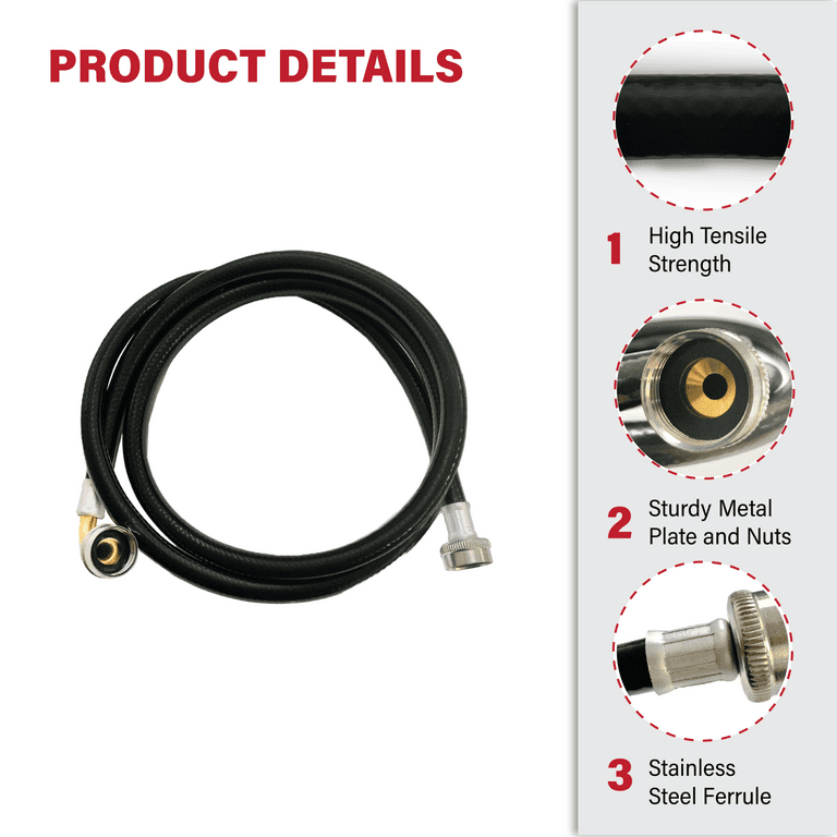 Dr. Rooter Water Supply Hose, 6 ft, Single Hose photo 3