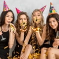 thumbnail image 5 of Glitter Metallic Fringed Noise Maker, 36 Pcs Gold Blowouts Whistles Musical Noisemakers for Birthday Baby Shower New Year Party Favors Supplies, 5 of 6