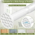 thumbnail image 4 of White Tension Curtain Rod 51-165In, Long Adjustable Curtain Rod No Drilling for Window or Bathroom, Outdoor Curtain Rod for Patio, Easy to Install, Never Rust, Rod Diameter 1.26 Inches-White, 4 of 17