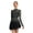 Black, variant on Women Lyrical Dance Dress Figure Ice Skating Costume Mesh Long Sleeve Ballet Leotard Skirts Black XXL