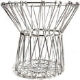 thumbnail image 2 of Stainless Steel Multipurpose Folding Fruit and Vegetable Basket for Kitchen  Dining or Center Table - Flexible Basket (Silver), 2 of 9