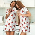 thumbnail image 5 of Cotton Nightgowns for Women - Hand Drawn Watermelon(C) Sleep Shirts for Women's Nightgowns & Sleepshirts, Soft Cotton Pajama Dress Shirts for Women, House Dress Sleepwear for Women, 5 of 7