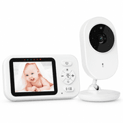 Askmuse 2.8" Baby Monitor with Camera and Audio, No WiFi Portable Baby Camera Monitor with Night Vision, VOX, Two-Way Talk, 6 Lullabies, Temperature Sensor, Plug and Play, for Travel, Room, Pet