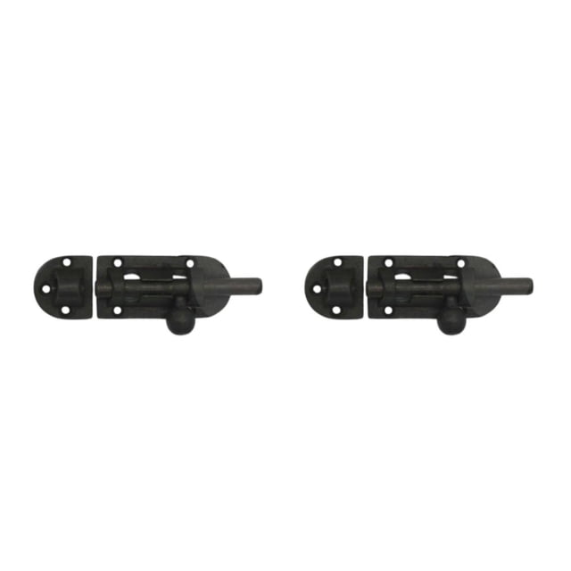 Riwesomey Pestillo de puerta Color sólido Reemplazo de estilo chino Preperforado Decorativo Hogar Hotel Ventana Pernos Cerradura Hardware Negro Negro 2piezas