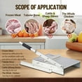 thumbnail image 3 of Aoile Manual Meat Slicer, Stainless Steel Meat Cutter with 9.5" Blade, Frozen Meat Slicer for Home Cooking, 3 of 9