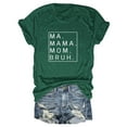 thumbnail image 1 of Camiseta holgada de manga corta con estampado de letras MA Mama Mom Bruh: estampado de letras moderno, cómoda y casual., 1 of 3