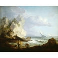 thumbnail image 3 of Thomas Gainsborough 18x15 Black Modern Framed Museum Art Print Titled - Seashore with Fishermen (C. 1781-1782), 3 of 5
