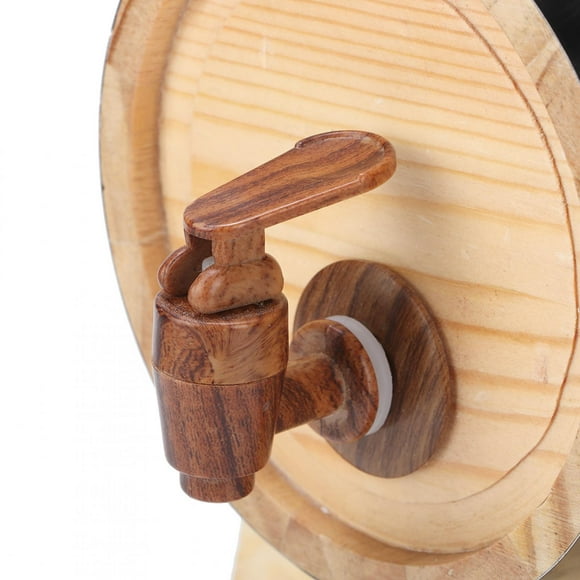 Wine Keg, 1.5L Household Mini Pine Wood Wine Barrel Keg Wooden Beer Brewing Equipment Wine Bucket For Household, Cafe, Teahouse, Restaurant, Hotel