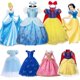 thumbnail image 2 of Disney-vestido de princesa con encanto para niñas, traje de Cosplay de Cenicienta, Bella, Aurora, Blancanieves, vestido de baile de malla, disfraz de Carnaval y cumpleaños, 2 of 5