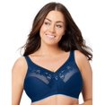 thumbnail image 1 of Glamorise Full Figure Plus Size MagicLift Minimizer Bra Wirefree #1003 Blue, 1 of 9