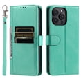 thumbnail image 5 of Classic Premium PU Leather Flip Case for iPhone 14 Pro, Wallet Case with Card Slots & Cash Pocket Kickstand Wrist Strap Full Body Protection Folio Case Cover for iPhone 14 Pro, Green, 5 of 8