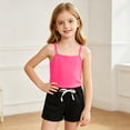 thumbnail image 4 of Atogsazn Toddler Baby Girls Summer Cotton Set Kids Casual Sleeveless Tank Tops & Shorts Outfit Trendy Hot Pink 2-3 Years Fashion, 4 of 8