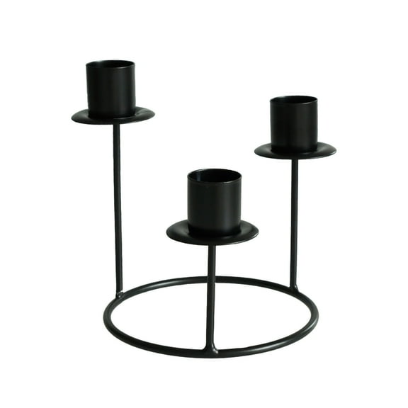 Jubipavy Three-headed Candlestick Candle Stand Modern Structure With Sturdy Base Ideal For Home Decor Dining Table Centerpieces Weddings Events And Gift Giving