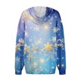 thumbnail image 6 of Hoodies For Women Oversized Winter Cute Sweatshirts Pullover Trendy Fall Clothes, Christmas Print Lightweight Design without Pockets for Comfortable Fall Winter Wear,Blue,L, 6 of 6